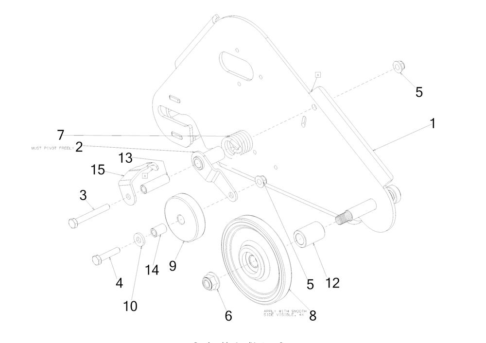 Track Assembly (Rh) Diagram and Parts List for 3X26-INCHTRAC (31AH7DVX710)(2019) Cub Cadet Snow Blower
